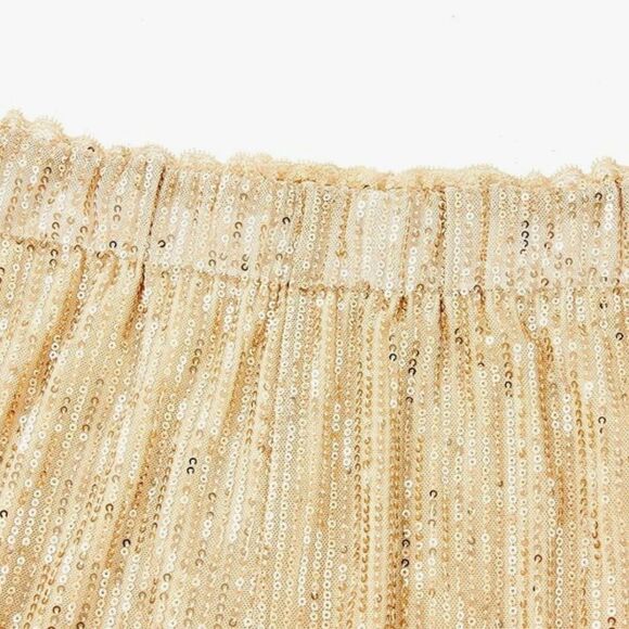 Sequin High Waist Wide Leg Stretchy Pants - Picture 3 of 4